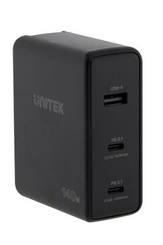 Unitek, Ładowarka Gan 2x Usb-c, Usb-a, 140w - Unitek