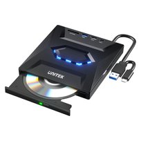 Unitek Nagrywarka zewnętrzna DVD/CD, Hub USB 5Gbps, czytnik kart SD