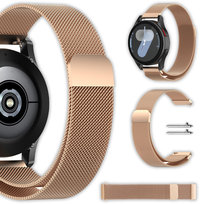 Uniwersalna bransoleta Milanese Vanfone do zegarka smartwatcha 20mm + teleskopy, różowe złoto