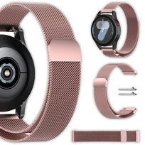 Uniwersalna bransoleta Milanese Vanfone do zegarka smartwatcha 20mm + teleskopy, różowy