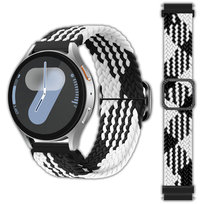 Uniwersalna opaska pasek Vanfone do zegarka smartwatcha 20mm + teleskopy, czarno-biały