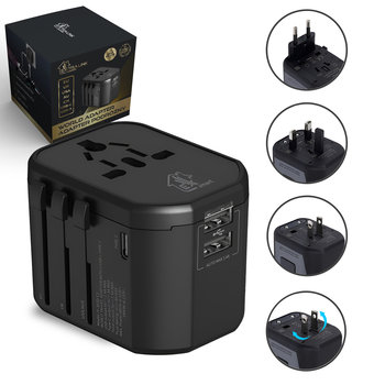 Uniwersalna Przejściówka ADAPTER Gniazda USA UK EU AUST Ładowarka USB C - Extralink