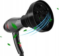 Uniwersalny Dyfuzor Do Suszarek Czarny Kompaktowy Silikonowy Czarny