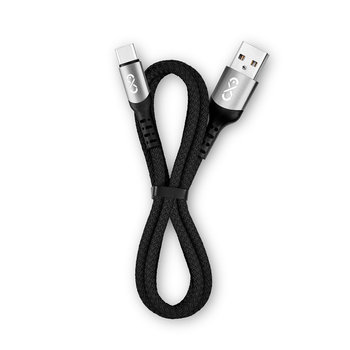 Uniwersalny kabel USB-A 2.0 - USB-C eXc BRAID, 1.2 m, czarny - eXc mobile