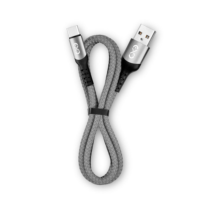 Zdjęcia - Kabel Uniwersalny  USB-A 2.0 - USB-C eXc BRAID, 1.2 m, szary