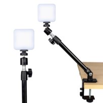 Uniwersalny Statyw Biurkowy + Lampa LED + Głowica