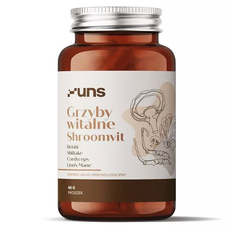 Zdjęcia - Witaminy i składniki mineralne UNS Grzyby Witalne Shroomvit Suplement diety, 45G Natural 