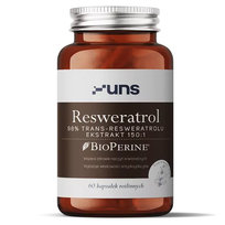 UNS Resweratrol 98% Trans-Resweratrolu Ekstrakt 150:1 60vegcaps UNS