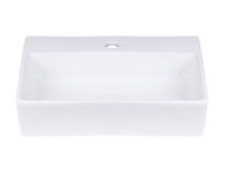 Uptrend Corfu umywalka 51x36 cm nablatowa/ścienna prostokątna biały połysk TR414