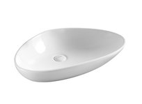 Uptrend Diana umywalka 58,5x38,5 cm nablatowa asymetryczna biały połysk TR4925