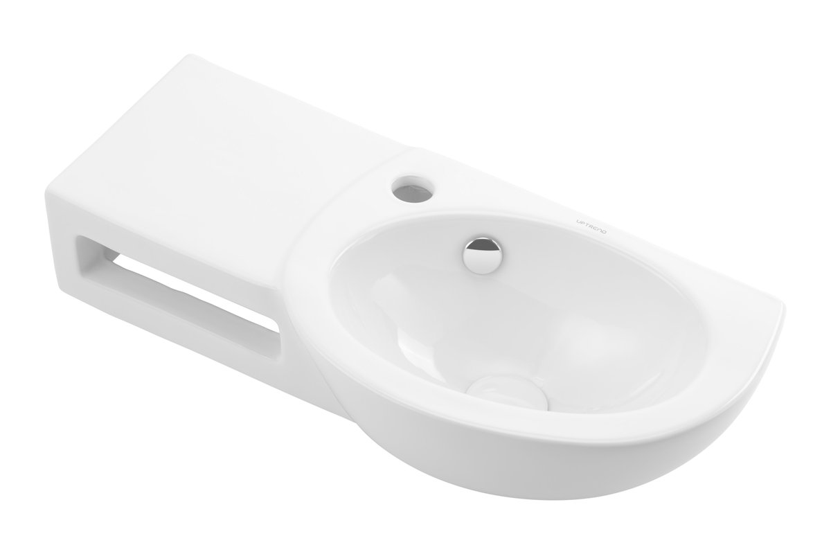 Uptrend Trixie umywalka 63x28,5 cm wisząca biały połysk TR443 - Inna ...