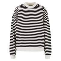 Urban Classics Bluza Damska W Paski Z Okrągłym Dekoltem, Oversize (M / Czarny Z Kolorowym) Urban Classics