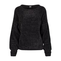 Urban Classics Damski/ Damski Sweter Szenilowy Oversize (XS ( 122 - 128 ) / Czarny) Urban Classics