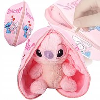 UROCZY STITCH 25 CM W RÓŻOWYM POKROWCU PODUSZKA MASKOTKA PREZENT DLA DZIECI