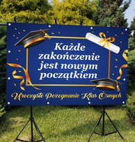 Uroczyste Pożegnanie Klas Ósmych - Baner do szkoły 150x100cm Inna marka