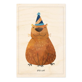 Urodzinowa kapibara - drewniana kartka okolicznościowa - Inna marka