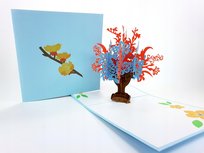 Urokliwy Kwiat Kartka 3d, Dzień Kobiet Mamy Babci