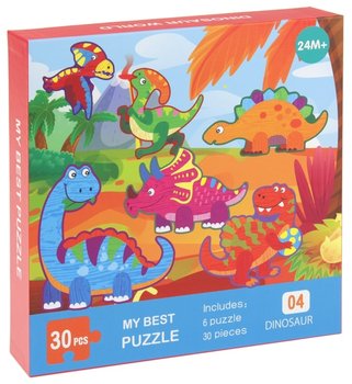 Urwiskowo, edukacyjna układanka 28el. puzzle dinozaury - Urwiskowo