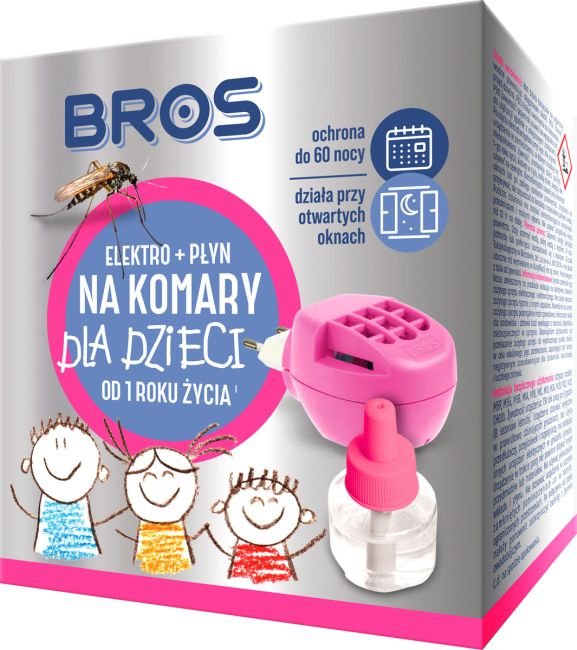 Urządzenie Elektro + Płyn Na Komary Dla Dzieci Bros, 40 ml