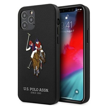 US Polo USHCP12LPUGFLBK iPhone 12 Pro Max 6,7" czarny/black Polo Embroidery Collection - U.S. Polo Assn.