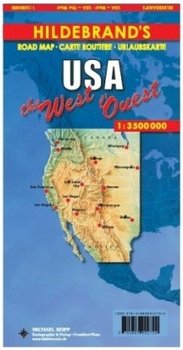 USA West 1 : 3 500 000. Hildebrand's Urlaubskarte