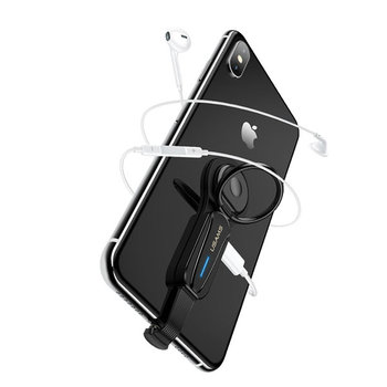 USAMS Adapter AU08 2w1 Lightning LED 2 x lightning + ring holder czarny/black SJ355LN01 (US-SJ355) - USAMS