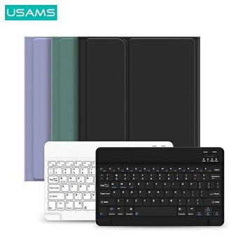 USAMS Etui Winro z klawiaturą iPad 9.7" fioletowe etui-biała klawiatura/purple cover-white keyboard IPO97YRXX03 (US-BH642) - USAMS