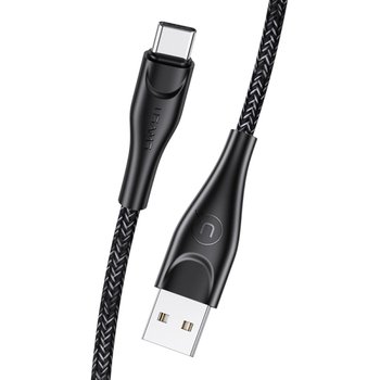 USAMS Kabel pleciony U41 USB-C 2m 2A czarny/black SJ395USB01 (US-SJ395) - USAMS