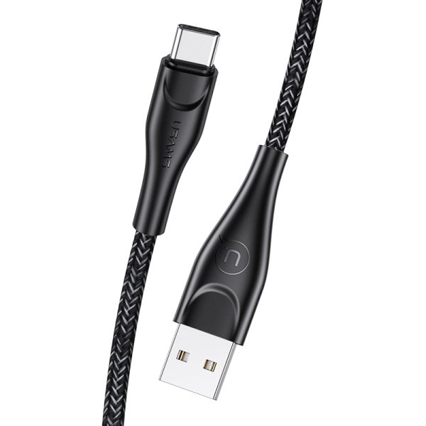 Zdjęcia - Kabel USAMS  pleciony U41 USB-C 3m 2A czarny/black SJ398USB01  (US-SJ398)