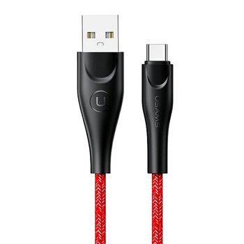 USAMS Kabel pleciony U41 USB-C/USB Fast Charge 2m czerwony/red SJ395USB02 (US-SJ395) - USAMS