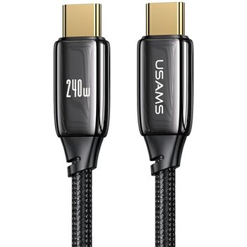 USAMS Kabel pleciony U82 USB-C na USB-C 1.2m 240W PD 3.1 Fast Charging czarny/black SJ580USB01 (US-SJ580) - Inny producent