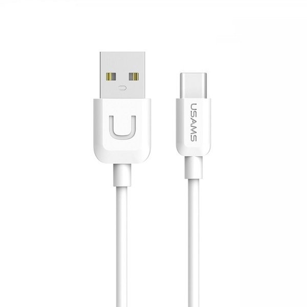 Zdjęcia - Kabel USAMS  U-Turn USB-C 1m biały/white 2A TCUSBXD02  (US-SJ099)