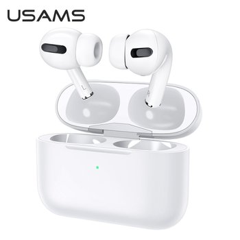 USAMS Słuchawki Bluetooth 5.0 TWS Emall Series bezprzewodowe biały/white BHUYM01 (US-YM001) original size - USAMS