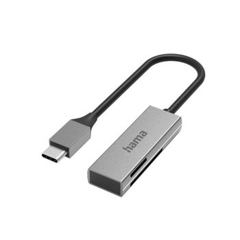 USB, USB-C, USB 3.0, SD/microSD, aluminiowy czytnik kart - HAMA - Biały - 2 TB - Ultraszybki transfer - Inny producent