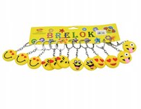 Uśmiech Emoji Buźka Brelok Do Kluczy Zestaw 12Szt Midex