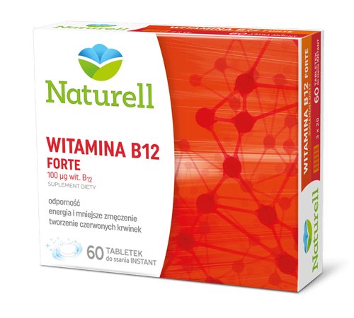 Фото - Вітаміни й мінерали Forte Suplement diety, USP Zdrowie, Naturell Witamina B12 , 60 tabletek 