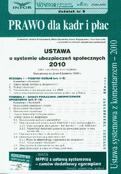 Ustawa o Systemie Ubezpieczeń Społecznych 2010 - Opracowanie zbiorowe