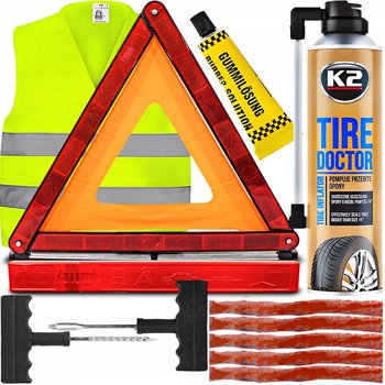 Uszczelniacz Do Opon Sznurki Dłuto Zestaw Naprawczy Trójkąt Kamizelka - AGMI