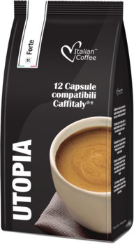 Utopia Forte kapsułki do Tchibo Cafissimo - 12 kapsułek - Italian Coffee