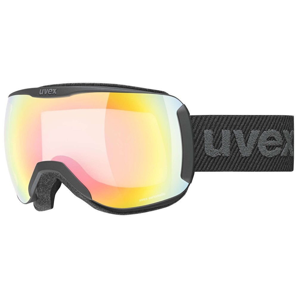 Фото - Гірськолижна маска UVEX Gogle Narciarskie Downhill 2100 V Black Mat Dl/Rainb-Clear S1-S3 