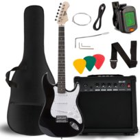 V-TONE EGA 39 BK gitara elektryczna 4/4 stratocaster 39" SSS zestaw V-Tone