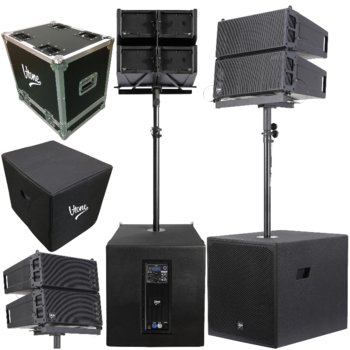 V-TONE LA 615 aktywny system nagłośnienia line array 1000W RMS Bluetooth TWS DSP AUX case pokrowiec - V-Tone