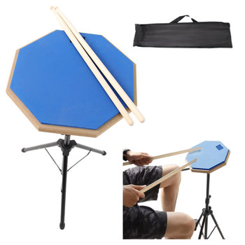 V-TONE PDS1 BL niebieski pad perkusyjny do ćwiczeń statyw pałeczki pokrowiec zestaw 12" - V-Tone