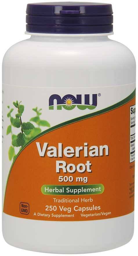 Фото - Вітаміни й мінерали Now Suplement diety, Valerian Root  - Kozłek Lekarski 500 mg (250 k (Waleriana)