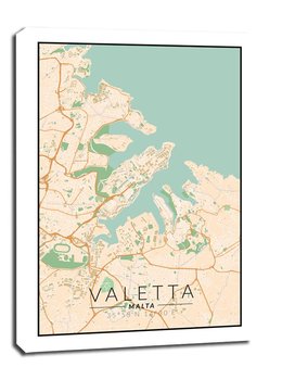 Valetta mapa kolorowa - obraz na płótnie 61x91,5 cm - Galeria Plakatu