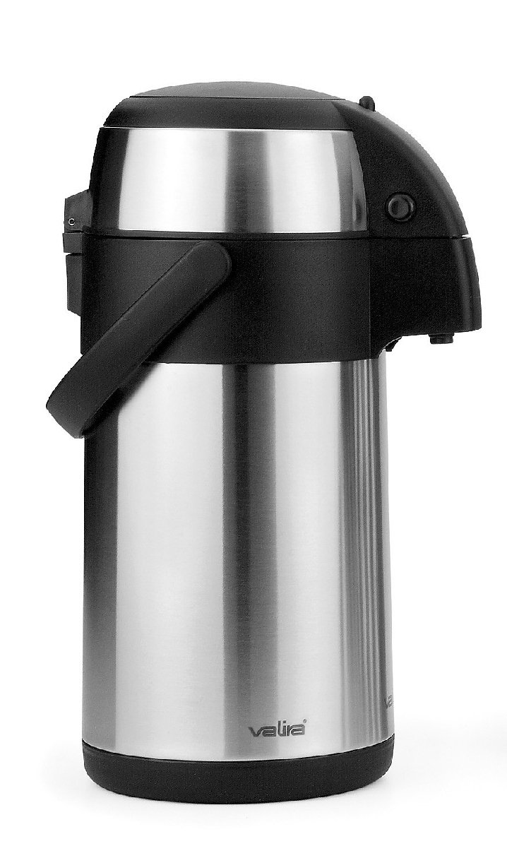 Valira, Air Pot Inox, Termos konferencyjny z pompką, srebrno-czarny, 1,9 l