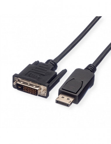 VALUE Cavo DisplayPort DP 1.2 Maschio A Mini DP Maschio 2,0 Metri - Nero, Per Collegare PC A Monitor E TV