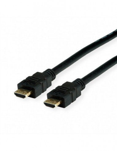 VALUE Kabel HDMI Ultra HD + Ethernet, M/M, odporna wtyczka, czarny, 1 m ...