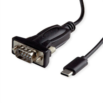 VALUE Kabel konwertera USB - Serial, typ C - RS232, czarny, 1,8 m - Value