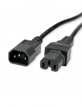 VALUE Kabel zasilający IEC320/C14 męski - C15 żeński, czarny, 0,5 m - Value
